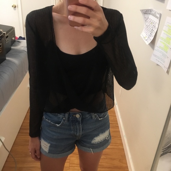 Zara black sheer blouse - Picture 4 of 6